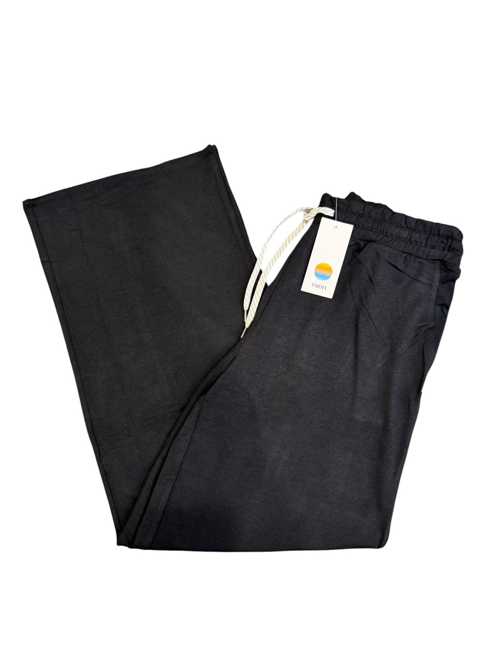 Vuori Halo Essential Wideleg Pants Black Heather L - Picture 2 of 7